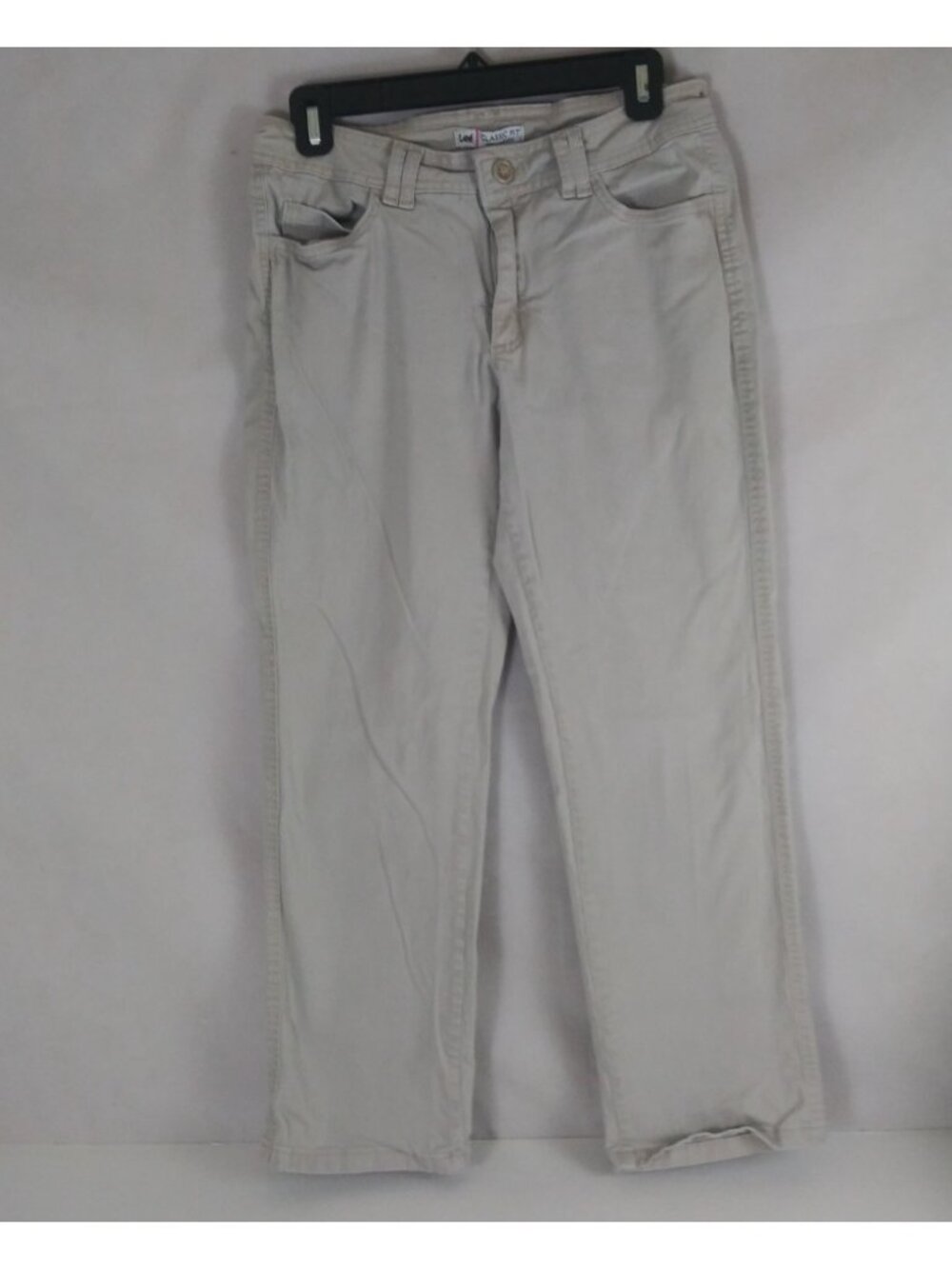 Lee Classic Fit Straight Leg Women's Beige/Cream Jeans Size 8 Petite